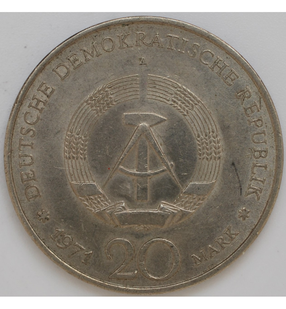 Ddr Münze 20 Mark Ernst Thälmann 1971 Wert 20 Mark 1971 Ernst Thaelmann