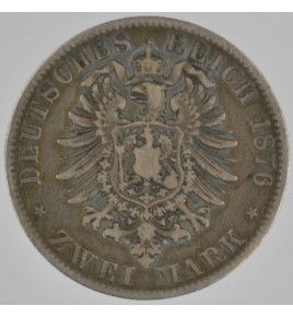 Bayern Ludwig II. 2 Mark 1876D