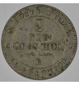 Sachsen 2 Groschen 1863 B
