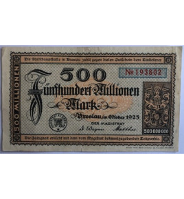 500 Millionen Mark 1923